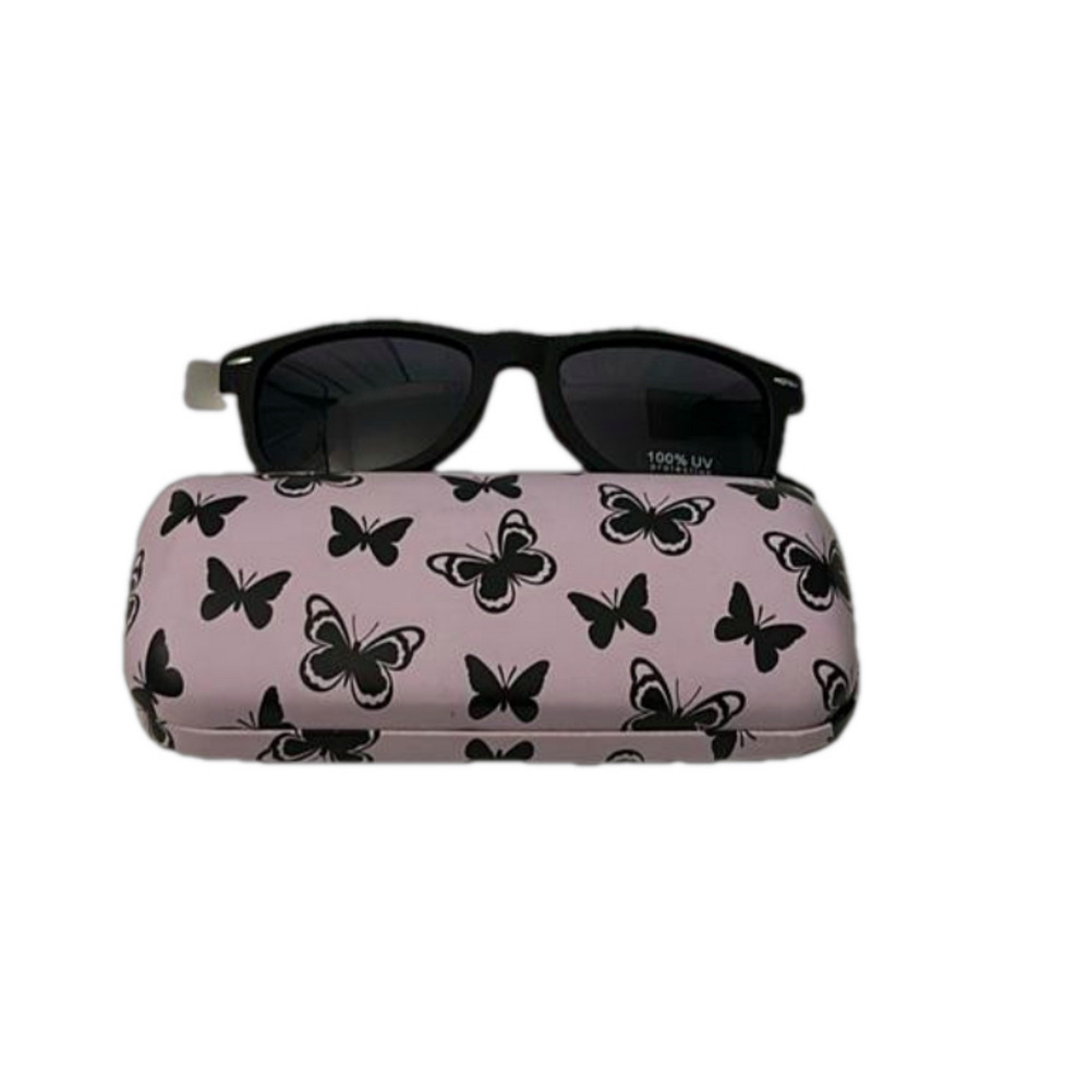 Capelli of New York Sunglasses & Butterfly Hard Case Set